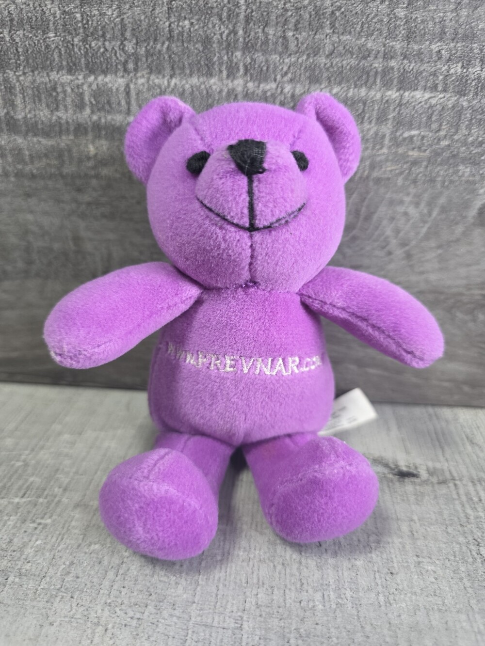 Vintage 2001 Purple Promo Plush Bear Pharmaceutical Advertising Collectible b81